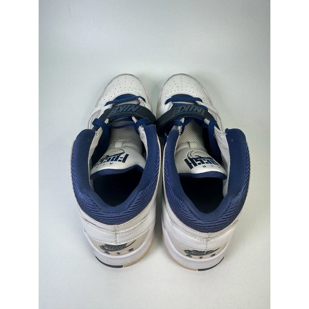 Nike Zoom Air Huarache Basketball Shoes 367171-141 White Blue Sapphire Mens 12